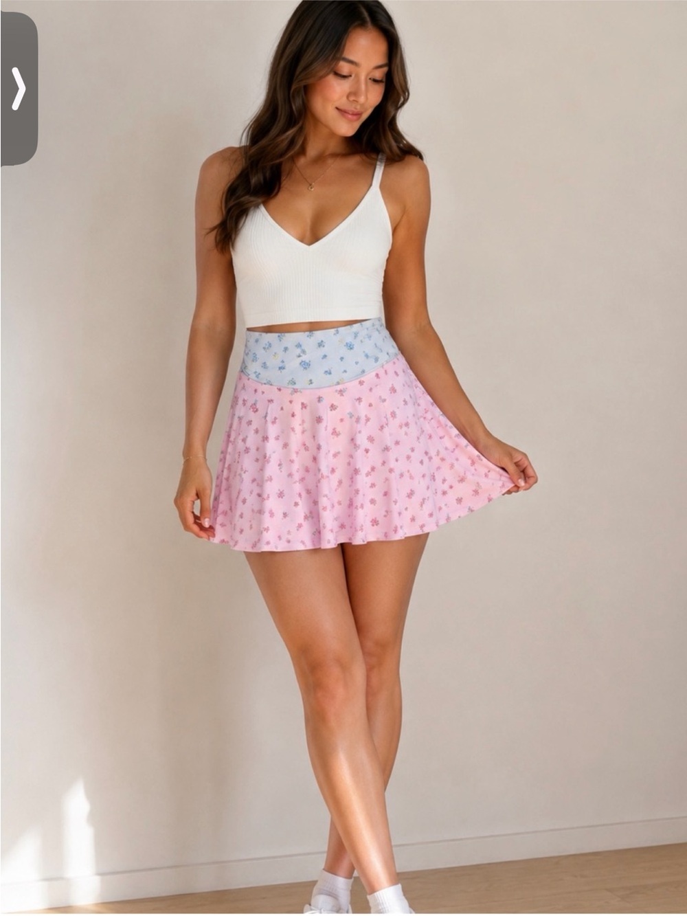 🆕🎀Peach Love California Pink Floral Skort